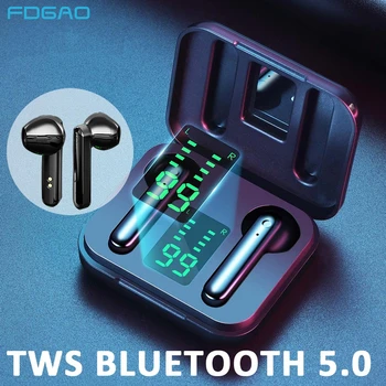 TWS 5.1 Bezvadu Austiņas Bluetooth Austiņas ar Mikrofonu Sporta Ūdensizturīgs Touch Kontroli Austiņas Stereo Skaņu Earbuds