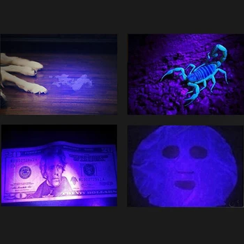 Uv Led Lukturīti 51 Led 395nm ultravioleto Lāpu Gaismas Lampa Blacklight Detektoru Suņu Urīna Pet Traipu un Gulta Kļūdu