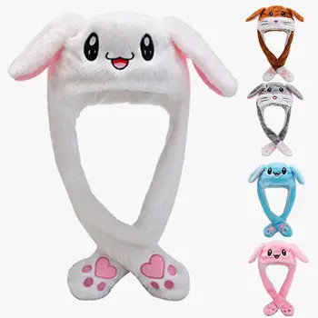Modes Cute Bunny Plīša Cepure Smieklīgi Playtoy Ausi uz Augšu uz Leju Trušu Dāvanu Rotaļlietas Bērniem Meiteņu Draudzene Gudrs cepuri #9