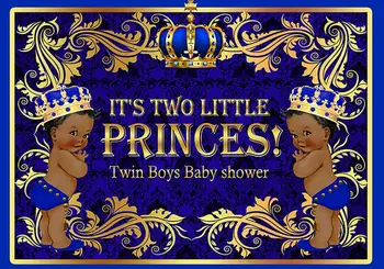 Sensfun Royal Blue Gold Modeļus Mazais Princis Backdrops Zēniem Baby Dušas Dvīņu Dzimšanas Dienas Svinībām Foto Foni