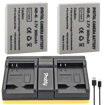NB-4L Akumulators + Lādētājs CANON PowerShot ELPH 300 HS IXUS 220 SD200 SD300 SD400 SD430 BEZVADU SD450 SD600 SD630 SD75