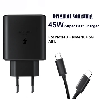 Sākotnējā 45W USB-C Super Adaptīvā Ātrās Uzlādes Lādētājs EP-TA845 Samsung Galaxy Note 20 Ultra Note10Plus A91 Note10+ A51 A71