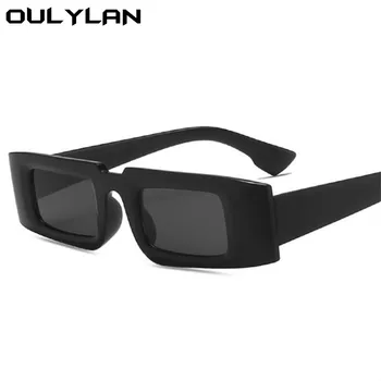 Oulylan ir 2021. Taisnstūra Saulesbrilles Sieviešu, Vīriešu Zīmolu Dizains Mazu Šauru rāmi, Saules Brilles Sieviešu Moderns Melns Brūns Brilles UV400