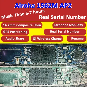1562M tws AB bezvadu earbuds pod bass audio GPS pārdēvēt air2 AP2 I500 I9000 gen 2 airs 2 airoha 1562 w1 h1 i90000 pro