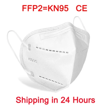 100gab Sākotnējā CE sertificēts FFP2 Mascarillas par cilmes aizsardzības KN95 mutes, sejas maskas 5-slāņu filtri atkārtoti sejas maskas