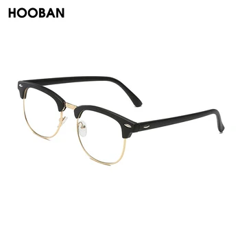 HOOBAN Classic Laukumā Saulesbrilles Sievietēm, Vīriešiem Retro Zīmola Dizaina Saules Brilles Vīrietis Sieviete Vintage Daļēji bez apmales Braukšanas Brilles UV400