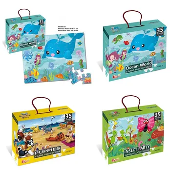 Puzle Ar 35 Gabaliņiem Montessori Izglītības Rotaļlietas, Liela Izmēra RŪTIŅU Papīra Puzles Bērniem no 2 Līdz 4 Gadiem, Bērniem ir Puzzle Spēle, Dāvanu