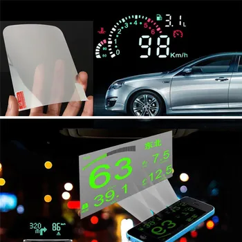 Head Up Display Atstarojošo Plēvi Aizsardzības Atstarojošs Ekrāns Patēriņš ātruma pārsniegšanu Displejs Auto Piederumi Auto Dizains Auto HUD