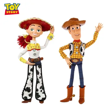 16 collu 40CM Disney Pixar Toy Story 3 4 Skaņas Koksnes Jessie Rīcības Raksturs Modeļu Lelle Ierobežots Kolekcijas Rotaļlietas Bērniem Dāvanu