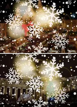 Sniegpārslas Projektoru Lampas Iekštelpu Blizzard Ziemassvētku Projektors Mājas Ūdensizturīgs Puse Ūdenszīme Automātiskās Rotācijas Sniegpārslas Lampas