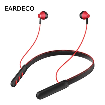 EARDECO Ādas Neckband Bluetooth Austiņas 5.0 Stereo Austiņu Bezvadu Austiņas Austiņas Ūdensizturīgs Sporta Austiņas ar Mikrofonu