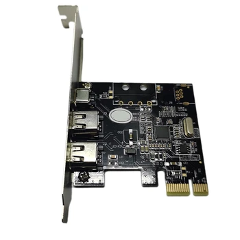 Firewire Kartes,PCIe Firewire 800 Adapteris Win10,3 Porti IEEE 1394 PCI Express Kontrollera Karti Desktop PC Win 7