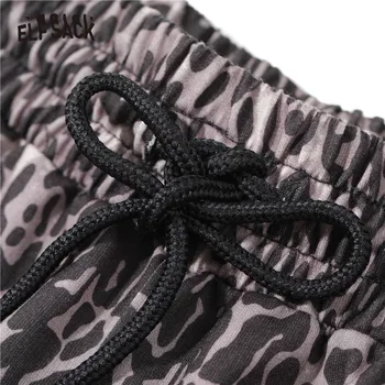 ELFSACK Leopard Taisni Gadījuma Sieviešu Harēma Bikses,2020. Gada Rudenī ELF Vintage Augsti Elastīgs Viduklis korejas Dāmas,Ikdienas Bikšu