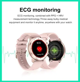 DT89 Smart Watch Sievietes Vīrieši EKG Sirds ritma Monitorings asinsspiediens IP68 Ūdensnecaurlaidīga Fitnesa Tracker dāma smart Joslā vs P8 DT88