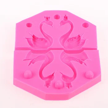2 Gab./ komplekts 3D Gulbis ziepes pelējuma šokolādes kūka dekorēšanas instrumenti DIY cepšanas pomādes silikona veidnē F0441