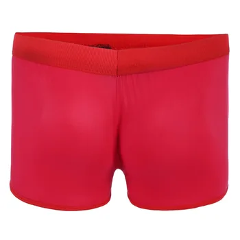 2019 jaunu un Seksīgu Vīriešu Bokseris Biksītes Bikini Bikses, Sandales Rāvējslēdzēju PU Atvērt Maisiņš Apakšveļa Clubwear Spīdīgu PU Ādas Bikses Bokseris Biksītes