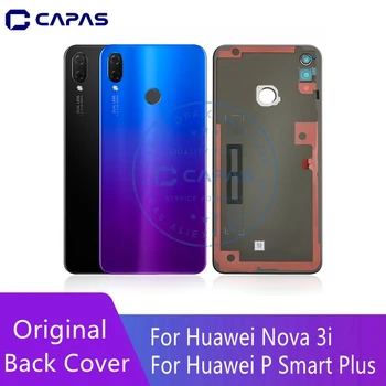 Oriģināls Par Hawei P Smart Plus Aizmugurējo Vāciņu + Kamera Stikls Huawei Nova 3i Aizmugures Akumulatora Durvju Vāciņu Nomaiņa Rezerves Daļas