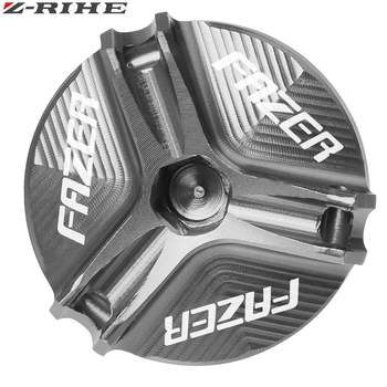 Par FAZER logo, Motociklu aksesuāri, CNC Alumīnija Eļļas filtra vāku Spraudņa vāks Yamaha FZ1 FZ6 FZ600 FZ6R FZ8 Fazer