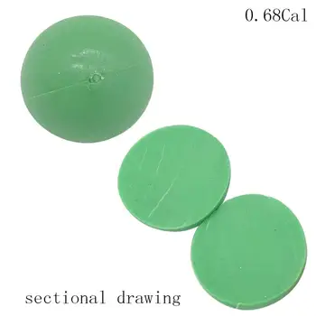Atkārtoti 0.68 Kalibra Sacelšanās Paintballs - 100 Jaunu Atkārtoti izmantojams Gumijas Peintbola Mācību Bumbiņas PVC Materiāla, Elastīgs Bumbiņas