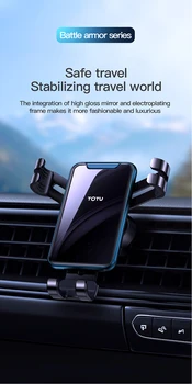 TOTU Oriģinālās Auto Telefona Turētājs Apple iphone SE 11pro 12pro Mobilā Tālruņa Turētājs Huawei Mate40 Stabila nekustīgas pamatnes