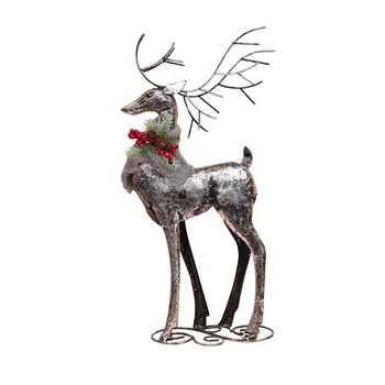 Jaunais Ziemassvētku melns spīdums dzelzs briežu Ziemassvētku aļņu, ziemeļbriežu Meichen rotājumi Ziemassvētku skatuves dekorācijas shopping mall logu decora