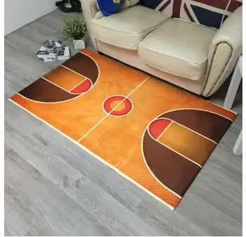 Klasiskā basketbola laukums paklāja grīdas paklājs paklāju viesistabā sporta stila flaneļa paklāju paklāju anti slip mājas dekoru