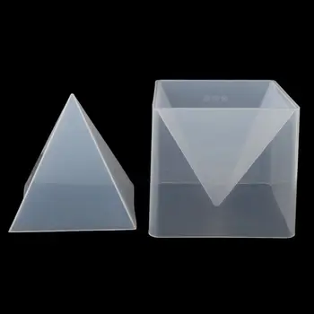 Super Piramīdas Silikona Veidne Sveķu Amatniecības Rotaslietas Kristāla Pelējuma Ar Plastmasas Rāmi Rotaslietas, Amatniecības Sveķu Veidnes