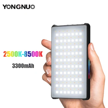 YONGNUO YN365 RGB LED Video Gaisma Portatīvā Uz Kameras apgaismojums Kabatas Gaismas 2500k-8500k RGB krāsās, 3300mAh Fotogrāfija Gaismas