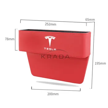 1X Sēdekļa Aiza Uzglabāšanas Kaste, Lai Tesla Modelis 3 Modelis S Model X PU Ādas Kausa Turētāja Emblēmu Soma Organizators Gadījumā Auto Piederumi