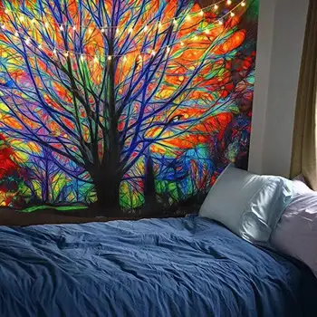 Gobelēns hipiju Sienas gobelēns karājas maģija piegādes psychedelic zēnu guļamistaba dekorēšana tapiz mizots