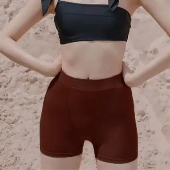 Sieviešu Vidū Pieaug Salātu Sexy Slim Bikses Tīrtoņa Krāsu Gadījuma Sporta Beach