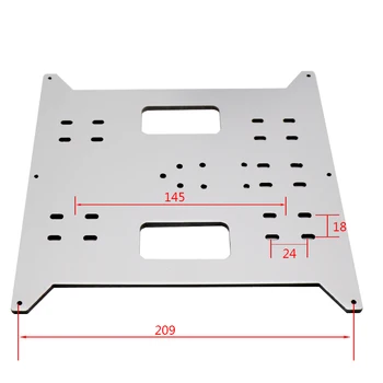 Prusa i3/Wanhao D printeri, aksesuāri, karstā gulta alumīnija platforma silda gultu Y pārvadājumi atbalstu alumīnija, plastmasas plāksni 220*200*4MM