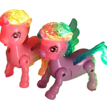 Elektriskā Siksna Unicorn Rotaļlietas Pet Gaismas Ar Mūziku Siksna Pegasus Dzīvnieku Lelle, Rotaļlieta, Kas Pastaigas Lelle Zirgs Ar Spārniem Bērnu Rotaļlietas