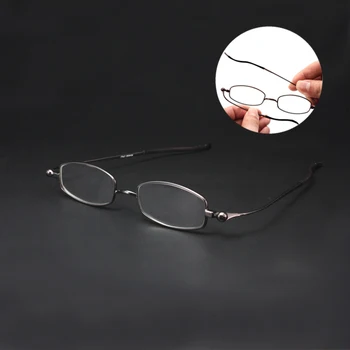 Ultra Plānas Sievietēm Neparastu Dioptriju Locīšanas Lasīšanas Brilles Vīriešiem ar Pārredzamu Lēcu Sakausējuma Haki +1 1.5 2.0 2.5 3.0