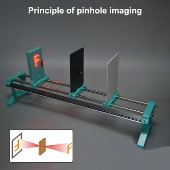 Fizikālā Optika Eksperimentu Komplektu Optiskā Sola Uzstādīt Ieliekti Izliekta lēca Attēlveidošanas Pinhole Attēlveidošanas Gaismas Atstarošanas Skalu Laser Slīdni
