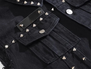 2019 Jaunu jeans Pavasara Rudens augstas kvalitātes Džinsa Veste Vīriešu modes top coat Vintage 80s Klasisks Dizains Gadījuma kovboju kniežu drēbes