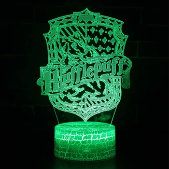Burvju skolu zīmes 3D Lampas Spēle LED nakts apgaismojums 7 Krāsas Maiņa Pieskarieties Garastāvokļa Lampa Dropship