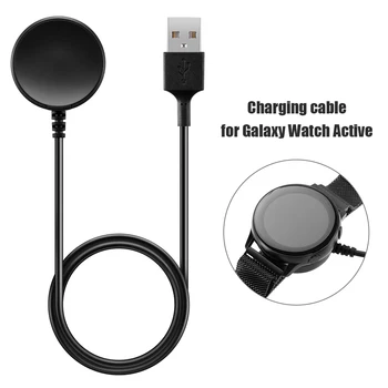 VODOOL 1m USB Uzlādes Kabelis Desktop Bezvadu Lādētāju Doka Stacijas Pad Samsung Galaxy Skatīties Active Smartwatch Piederumi