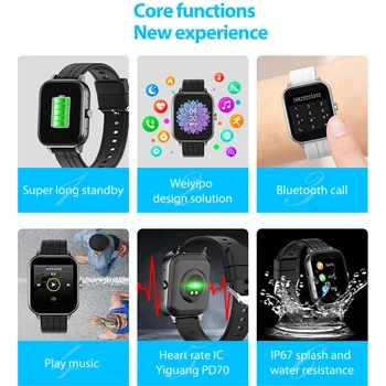 Pilnībā Touch Smart Skatīties Vīrieši Bluetooth Zvanu Mūzikas Vadības Sporta Smartwatch Sievietēm, Sirdsdarbības Ātrums, Asinsspiediens, Fitnesa Tracker Pulksteņi
