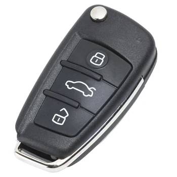 Keyecu Modernizētas Flip Tālvadības Auto Atslēgu 434MHz ID48 Fob Audi A1 TT R8 2009-2010 / Q3 2011-2017 P/N: 8X0 837 220 D, 8X0837220D