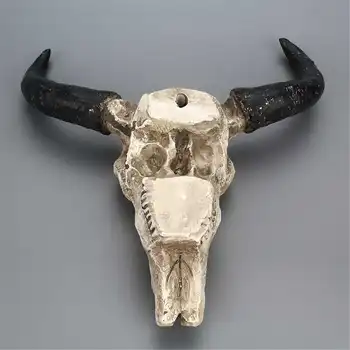 Sveķu Longhorn Govs Galvaskausu Vadītājs Sienas Karājas apdare 3D Savvaļas Dzīvnieku Skulptūru Figūriņas Amatniecības Ragi Mājas Dekori