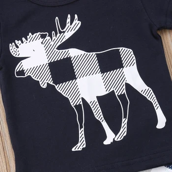Emmababy Zēns, Drēbes Zīdaiņiem Bērnu Zēniem 2018. Gada Vasaras Ikdienas Topi Dzīvnieku T krekls+ Pleds Bikses Komplekts Bērniem, Apģērbs Apģērbs