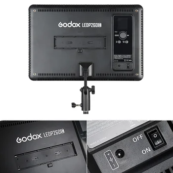 Godox LEDP260C Ultra Plānas LED Video Studijas Gaismas Indikators LCD Displejs Bi-Color & Regulējamas+Bezvadu Reču Kameras DV Videokamera