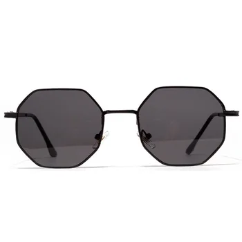 Jauns Daudzstūris Mazo Saulesbrilles Sieviešu Retro Apaļas Metāla, Saules Brilles Vīriešiem Zīmola Dizainere Sešstūra Brilles UV400