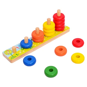 Baby Magic Aprēķināt Aprindās Varavīksnes Cilpa Puzzle Spēles Bērniem Skaitīšanas Krāvējs Skaits Mācību Koka Sākumā Izglītības Rotaļlieta
