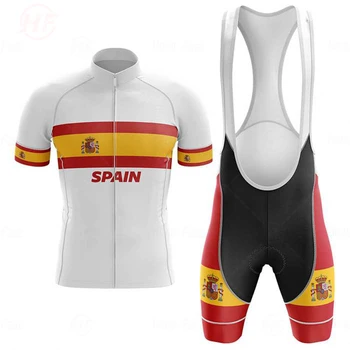 Pasaules Čempions Spānijas Komandai Īsām piedurknēm Riteņbraukšana Jersey Uzvalks, kombinezoni ar Krūšdaļu Roa Ciclismo Velosipēdu Uzvalks MTB Velosipēdu Jersey Vienotu Maillot jaunas