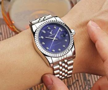 Deerfun slavenu zīmolu Vīriešu skatīties biznesa zelta dimanta modes kalendārā luksusa ūdensizturīgs kvarca rokas pulkstenis Relogio Masculino
