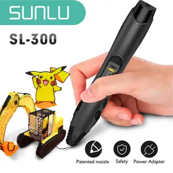 SUNLU 3D Pildspalva SL-300 3D Drukāšanas Pildspalvas 8 Ciparu Ātruma Kontroles Zīmēšanas Ziemassvētku Dāvanu Ātra Piegāde 3d Pildspalvu Komplekts
