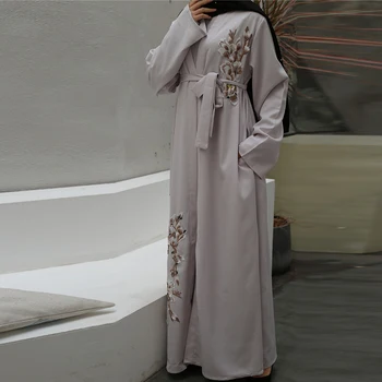 Ramadāna Eid Mubarak Abaya Turcija Kimono Jaka Hijab Musulmaņu Kleita Caftan Omāna Islāma Apģērba Abayas Sievietēm Kaftan Dubai