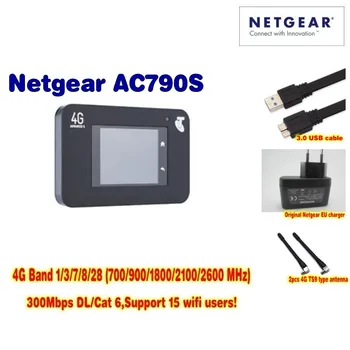 Atslēgt Netgear Aircard 790s (plus antenas 2gab ) 300Mbps 4G Mobilā Hotspot wifi Router (4G Āzijā, Āfrikā,Amerikā,Eiropā)